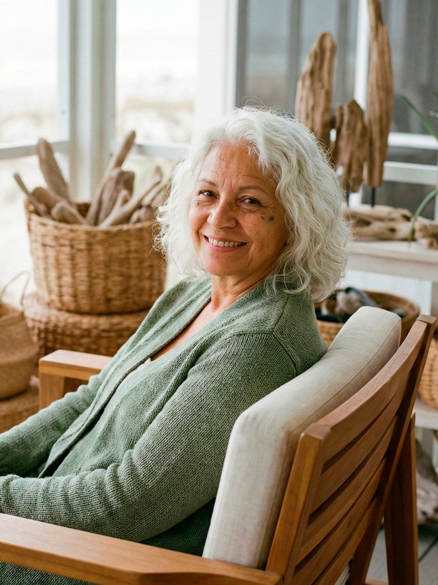 Senhora em terapia com psicólogo para idosos em São Paulo